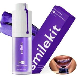 v34 color corrector serum purple toothpaste