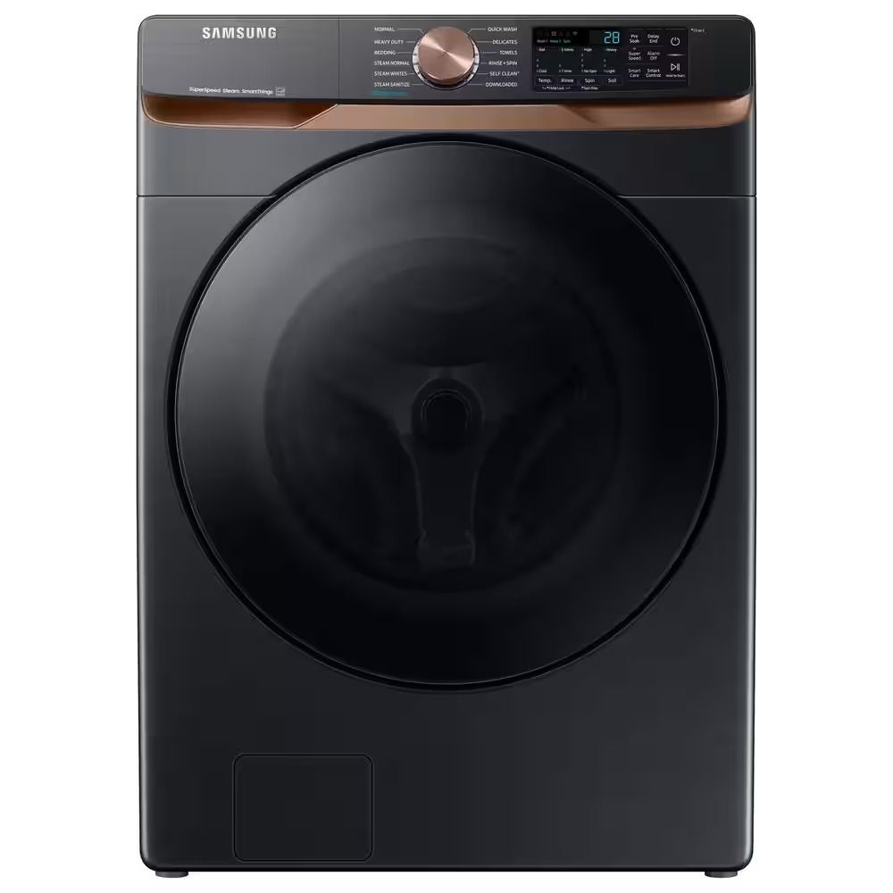 samsung 5.4 cu. ft. smart top load washer with pet care solution and super speed wash brushed navy