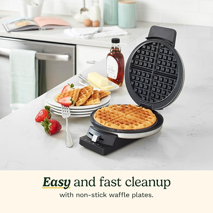cuisinart waffle maker – 1250w round classic waffle iron with 5 setting adjustable browning control, wmr canas, brushed stainless steel cuisinart waffle maker – 1250w round classic waffle iron with 5 setting adjustable browning control, wmr canas, brushed stainless steel
