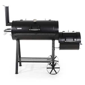 extra large heavy duty offset charcoal smoker in black