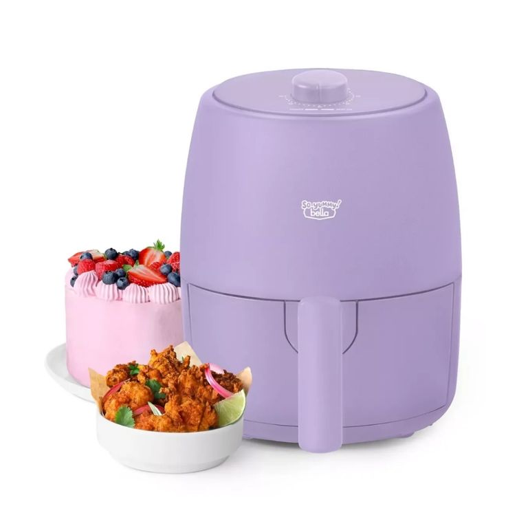 bella fits anywhere kitchenware: 4 qt. slim air fryer plum