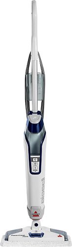 bissell powerfresh deluxe steam mop hard floor cleaner brite white/saphire waltz