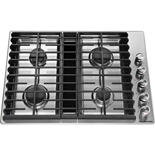 kitchenaid 30" gas cooktop stainless steel