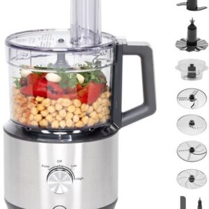 ge 12 cup food processor w/ accessories (stainless steel)