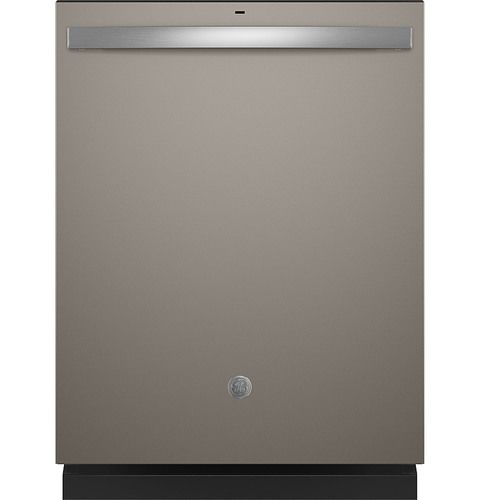 ge top control built in dishwasher w/ sanitize cycle and dry boost, 52 dba fingerprint resistant slate ge top control built in dishwasher w/ sanitize cycle and dry boost, 52 dba fingerprint resistant slate