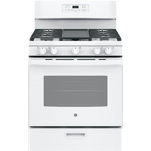 ge 5.0 cu. ft freestanding gas range white