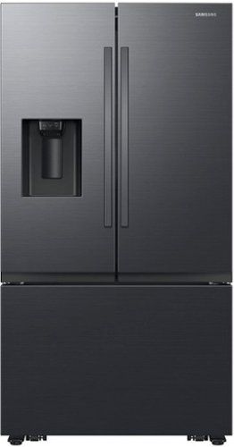 samsung 31 cu. ft. 3 door french door smart refrigerator with four types of ice fingerprint resistant matte black steel