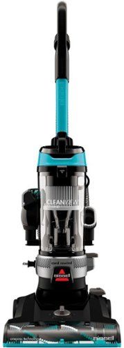 bissell cleanview rewind upright vacuum cleaner black with electric blue accents