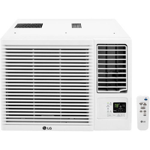 lg 1,400 sq. ft 23,000 btu window mounted air conditioner with 11,600 btu heater white