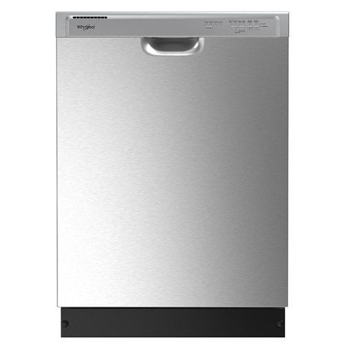 whirlpool front control built in dishwasher with boost cycle and 57 dba stainless steel