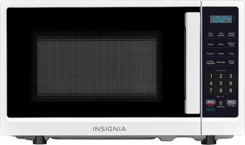 insignia™ .7 cu. ft. compact microwave white
