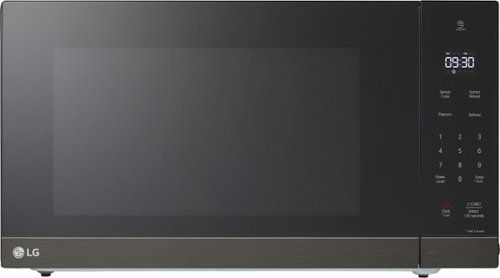 lg 2.0 cu. ft. countertop microwave with sensor cooking and smart inverter black stainless steel