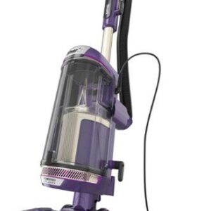 shark powerdetect upright vacuum with duoclean detect technology, self cleaning brushroll, and xl dustcup eggplant