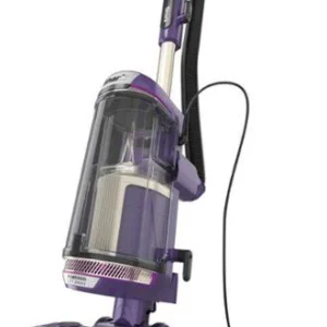shark powerdetect upright vacuum with duoclean detect technology, self cleaning brushroll, and xl dustcup eggplant