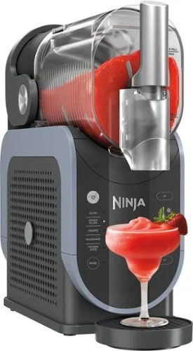 ninja slushi professional frozen drink maker, 88 oz. frozen drink & slushie machine, 5 preset programs artic blue & gray