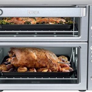 ninja double stack xl countertop oven & air fryer with pro cook system stainless steel