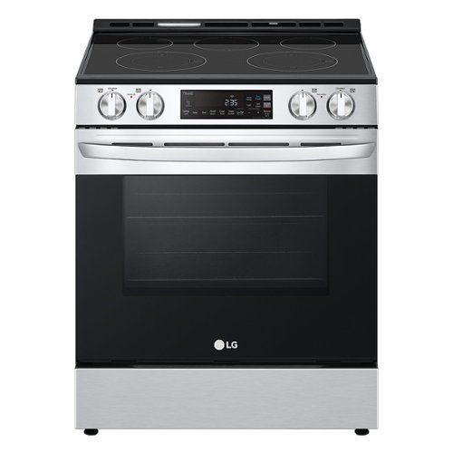 lg 6.3 cu. ft. smart slide in electric range with easyclean and thinq technology stainless steel