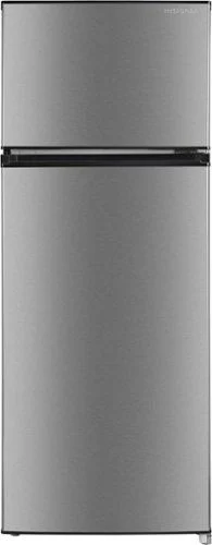 insignia™ 7.2 cu. ft. mini fridge with top freezer and energy star certification stainless steel look