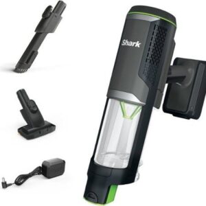 shark powerboost cordless 2 in 1 car/home handheld powervac charcoal + electric green