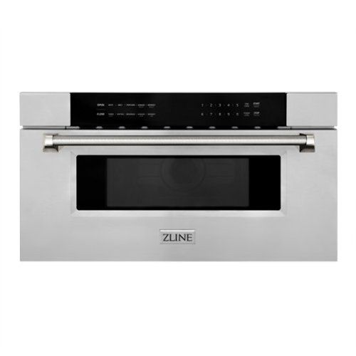 zline autograph 24 in. 1.2 cu. ft. built in microwave drawer and polished gold helix handle black stainless steel
