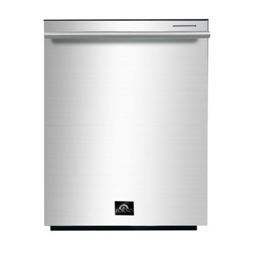 forno appliances pozzo 24" top control built in tub dishwasher with 3rd rack and 49dba stainless steel