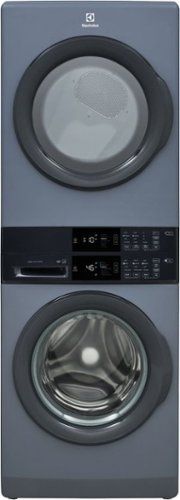 electrolux laundry tower single unit front load 4.4 cu. ft. washer & 8 cu. ft. electric dryer with luxcare wash system denim blue