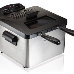 hamilton beach 12 cup professional style deep fryer with 2 baskets silver/black